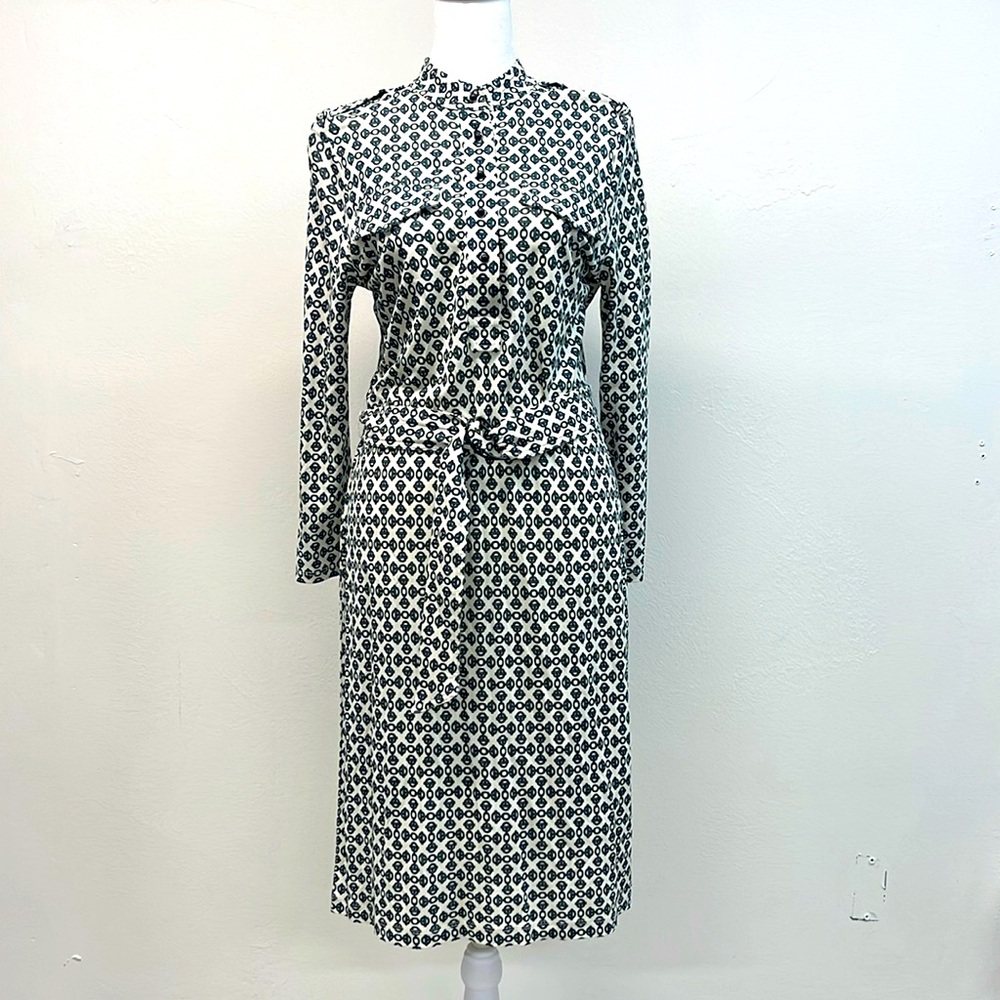 Tory Burch Chain Printed LS Shirt Dress